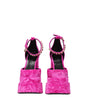 Versace Pink Velvet Platforms
