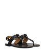 Sandales tongs en cuir noir Isabel Marant