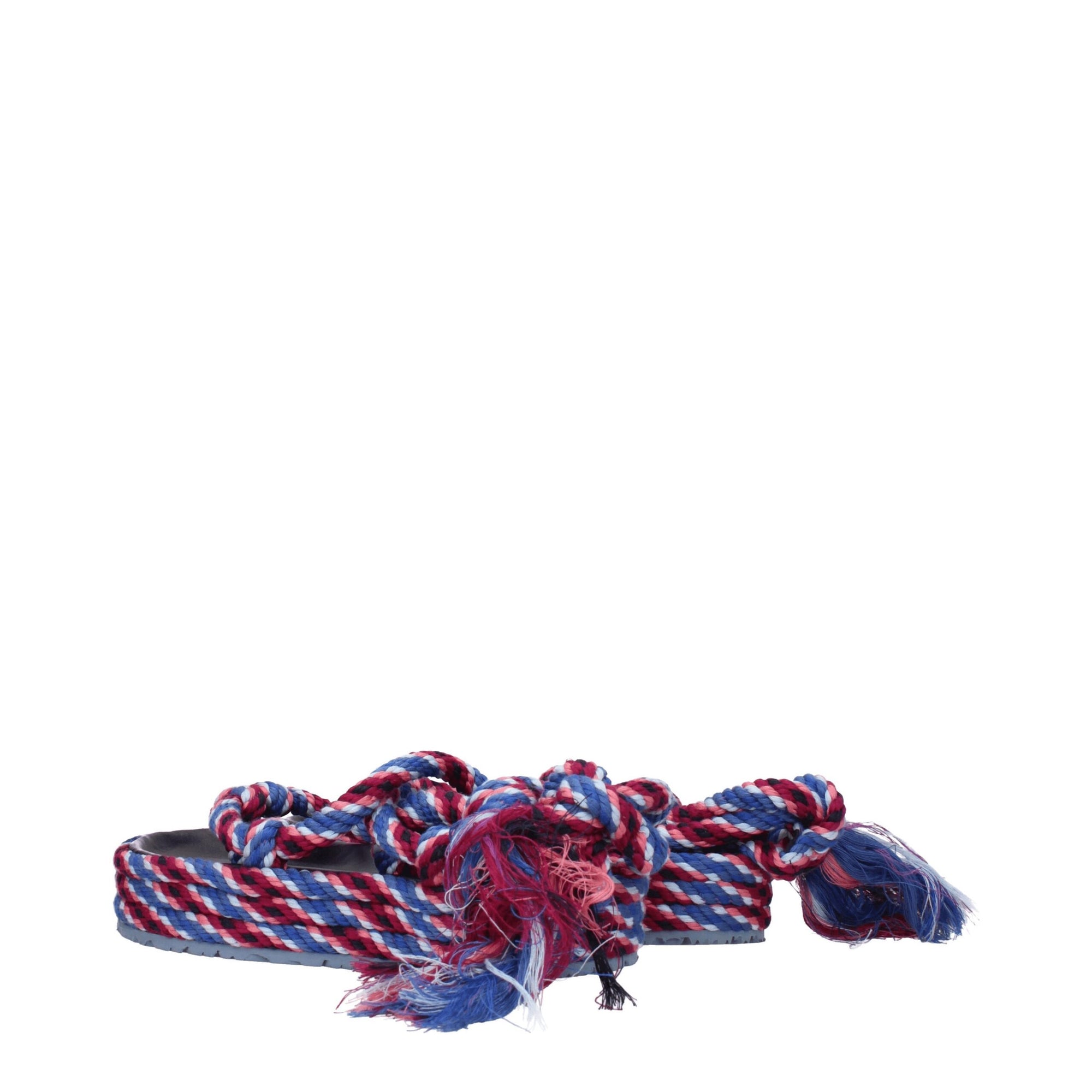 Sandales plates en tissu bleu Isabel Marant