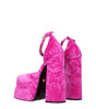 Versace Pink Velvet Platforms