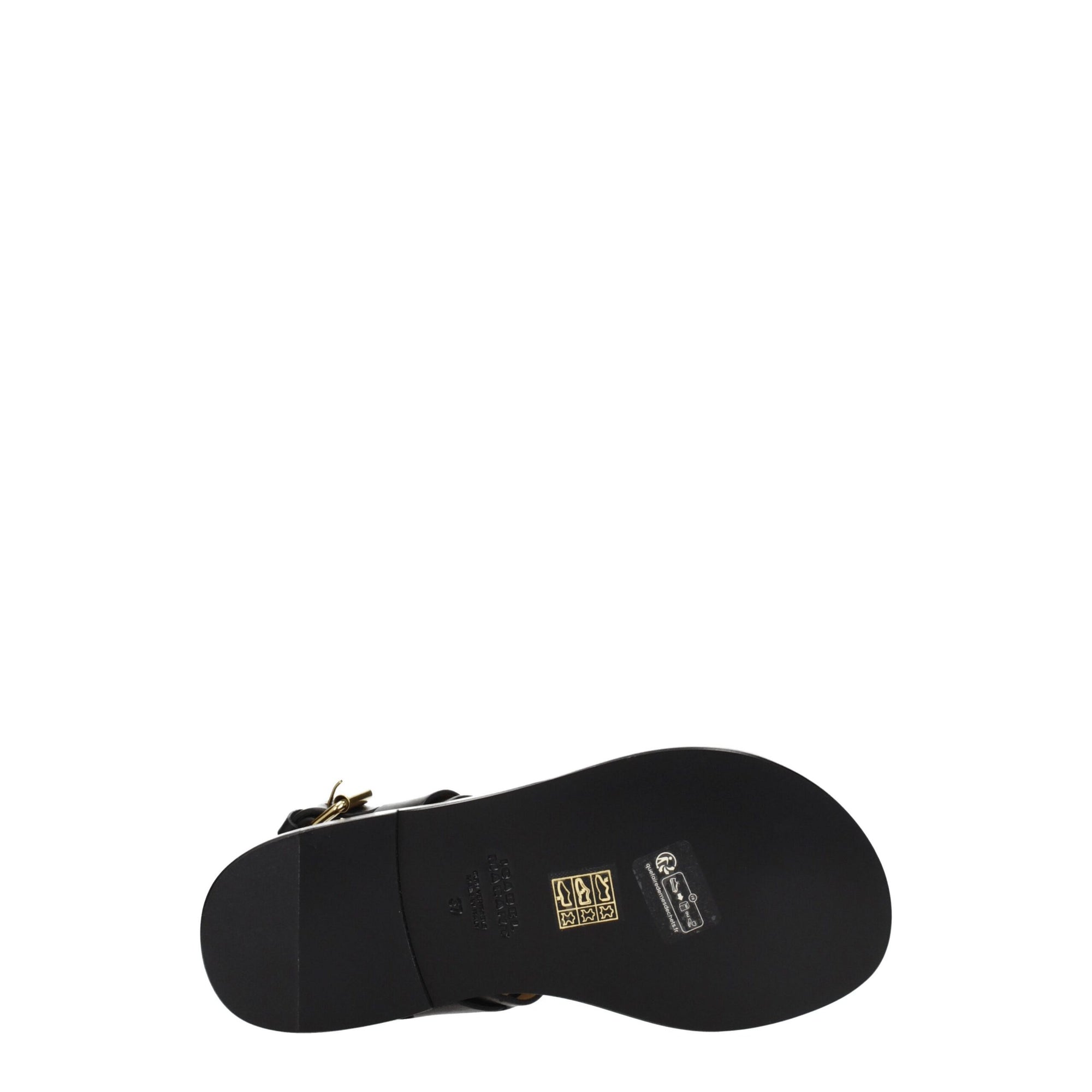 Sandales tongs en cuir noir Isabel Marant
