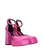 Versace Pink Satin Platforms Pumps