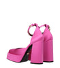 Versace Pink Satin Platforms Pumps