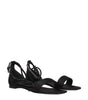 Max Mara Black Satin Flat Sandals