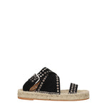 Sandales plates en cuir noir Isabel Marant