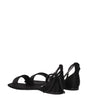 Max Mara Black Satin Flat Sandals
