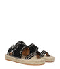 Sandales plates en cuir noir Isabel Marant