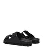 Palm Angels Black Leather Flat Sandals