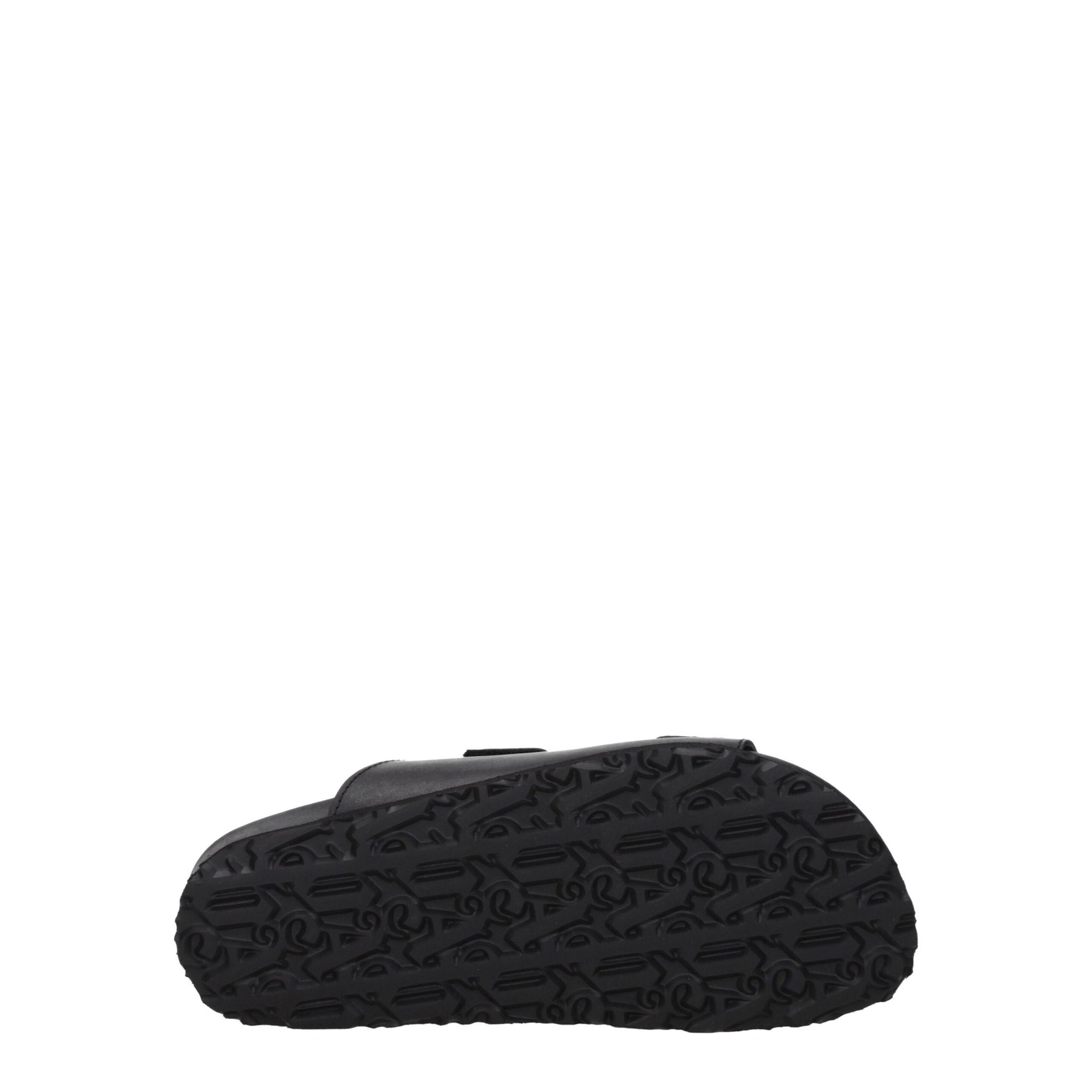 Palm Angels Black Leather Flat Sandals