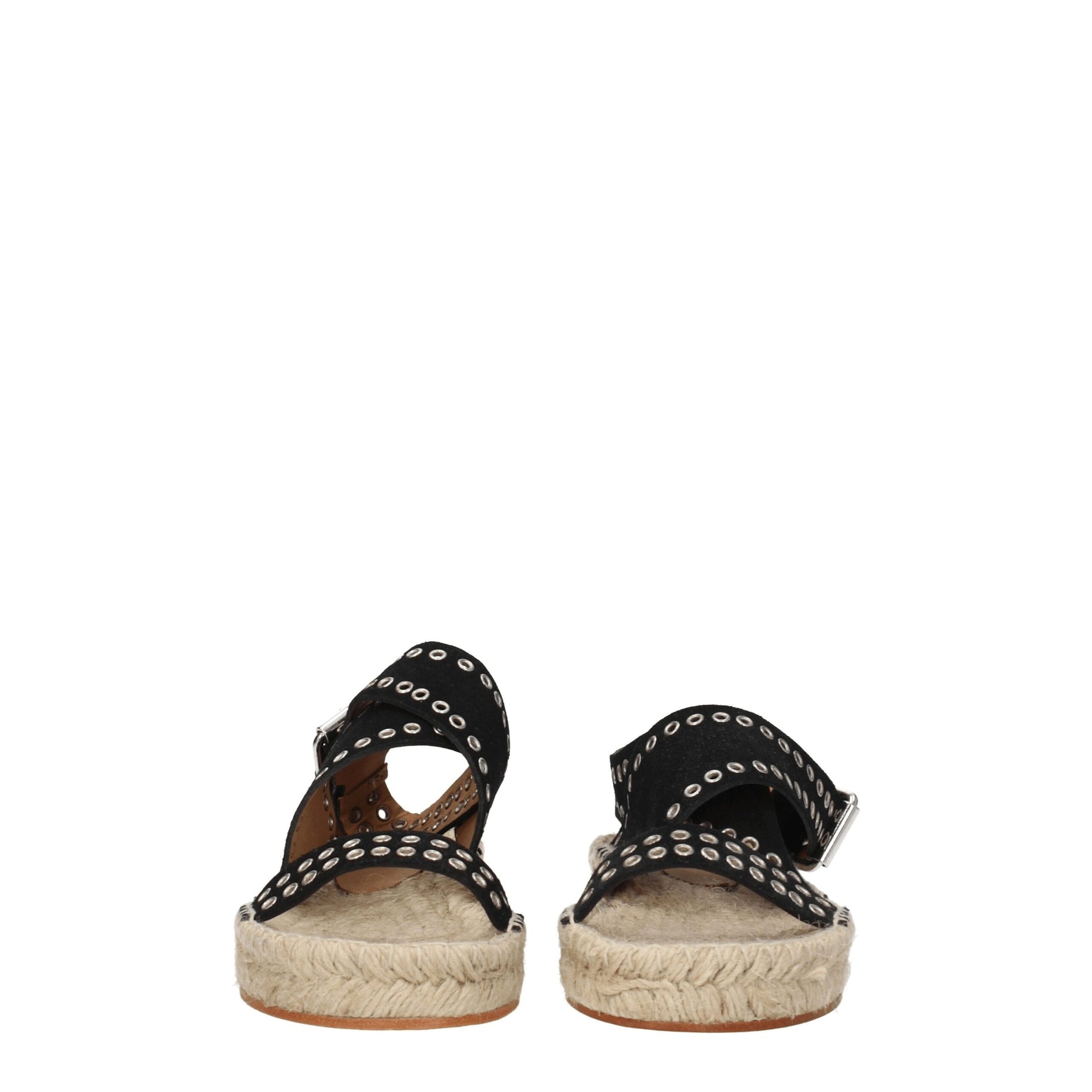 Sandales plates en cuir noir Isabel Marant