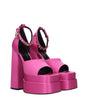Versace Pink Satin Platforms