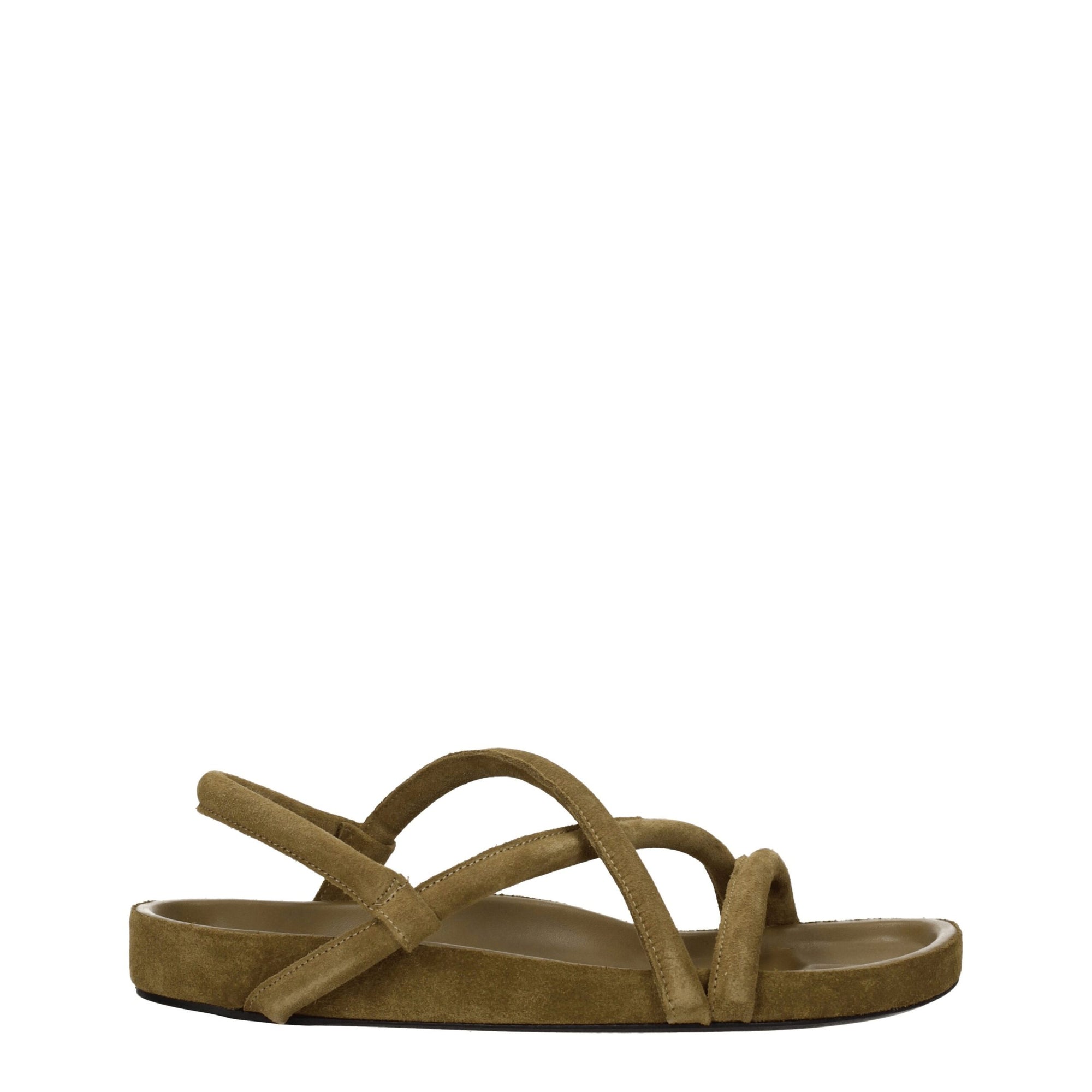 Sandale en cuir vert Isabel Marant