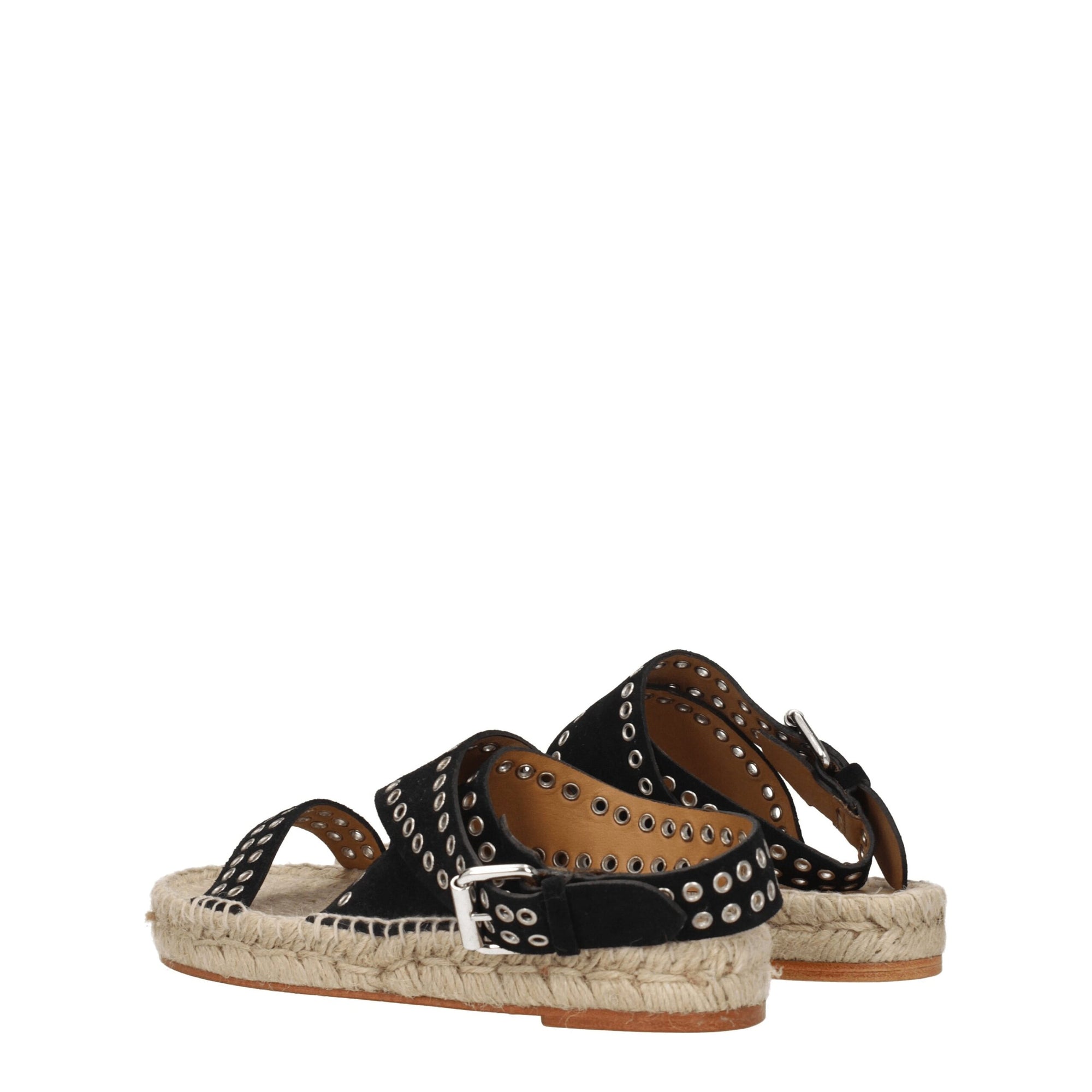 Sandales plates en cuir noir Isabel Marant