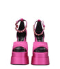 Versace Pink Satin Platforms