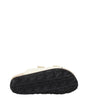 Palm Angels Beige Leather Flat Sandals