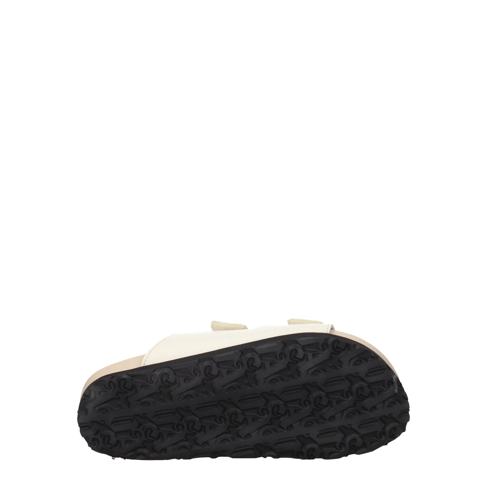 Palm Angels Beige Leather Flat Sandals