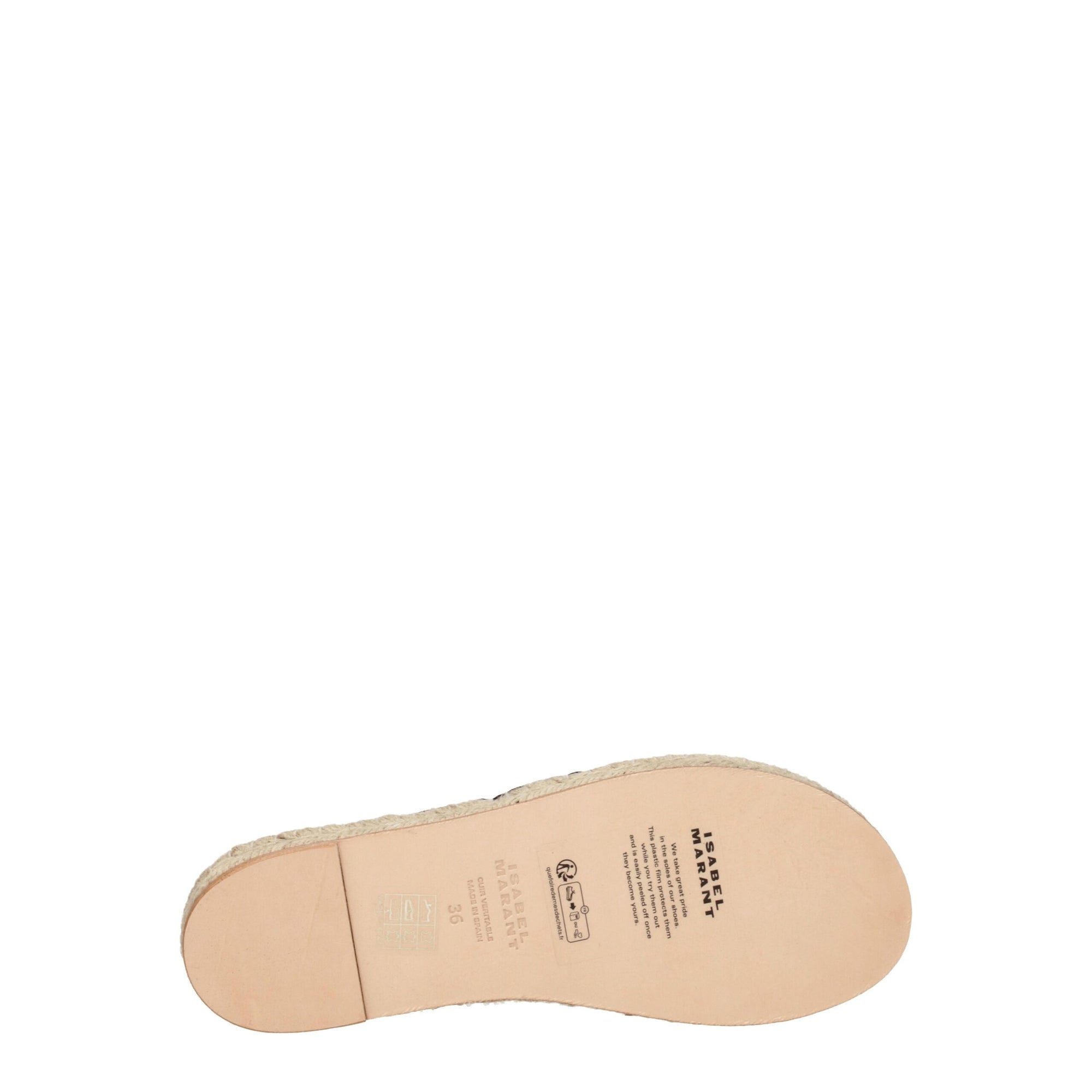 Sandales plates en cuir noir Isabel Marant