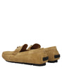 Versace Beige Leather Slip-On Loafers
