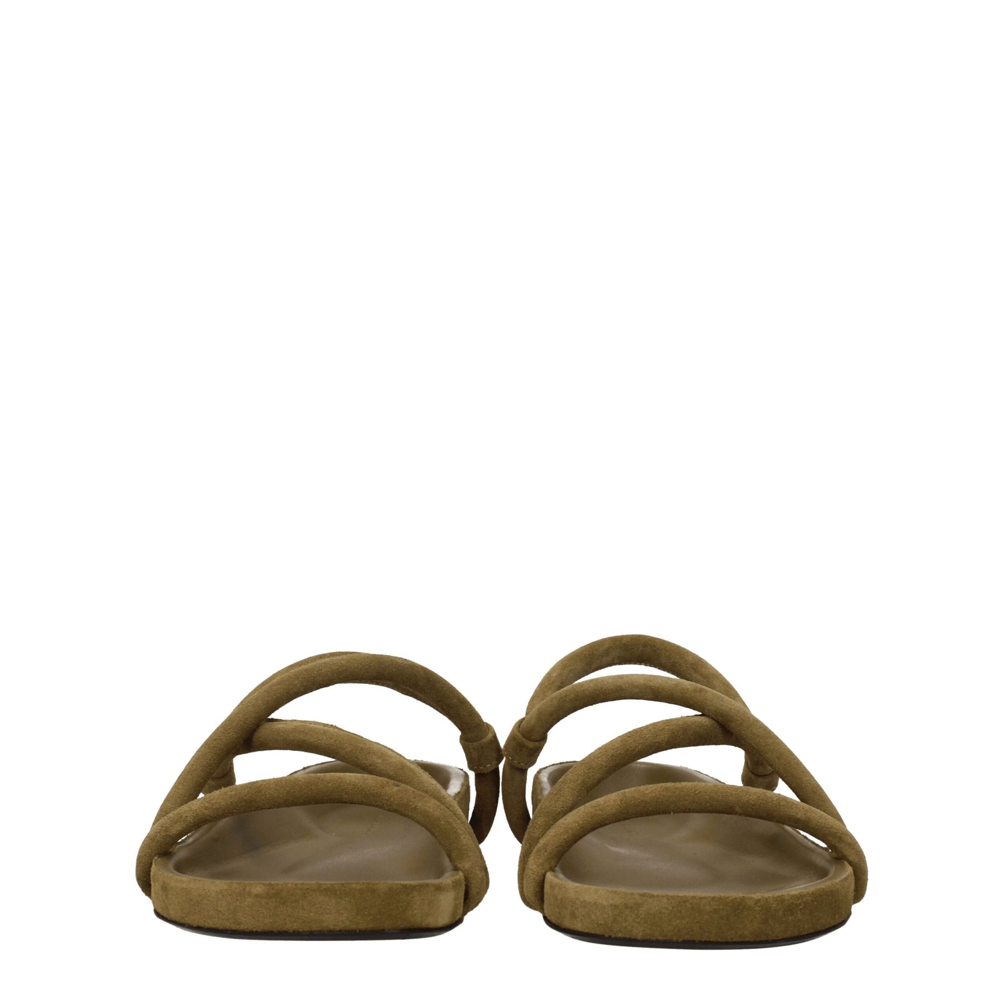Sandale en cuir vert Isabel Marant
