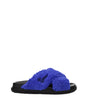 Marni Purple Fabric Slippers Sandals