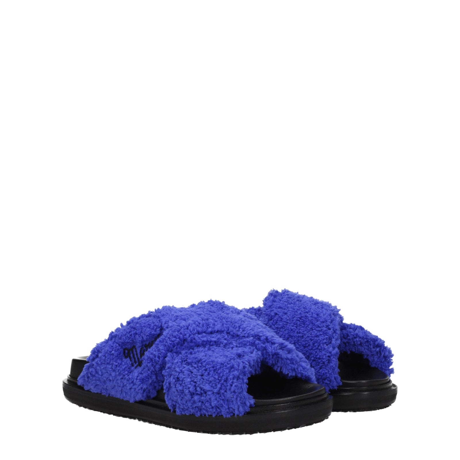 Marni Purple Fabric Slippers Sandals