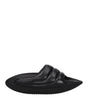 Sandales chaussons en cuir noir Balmain