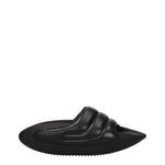 Sandales chaussons en cuir noir Balmain