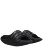 Balmain Black Leather Slippers Sandals