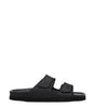 Sandales chaussons en cuir noir Palm Angels