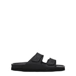 Sandales chaussons en cuir noir Palm Angels
