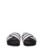 Palm Angels White Leather Slippers Sandals