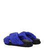 Marni Purple Fabric Slippers Sandals