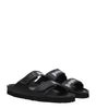 Sandales chaussons en cuir noir Palm Angels