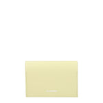 Porte-cartes en cuir jaune Jil Sander