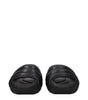 Sandales chaussons en cuir noir Balmain