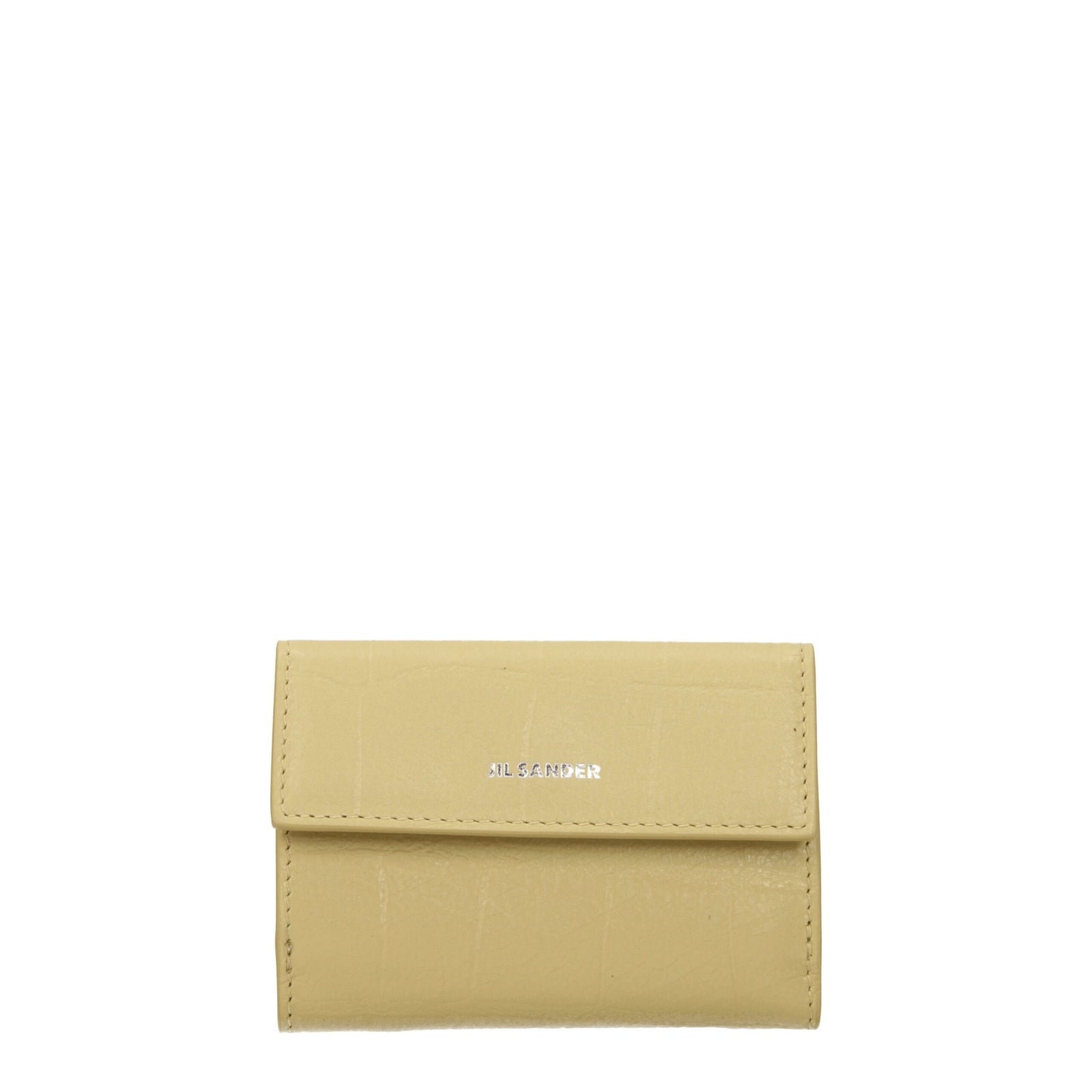 Portefeuilles en cuir jaune Jil Sander