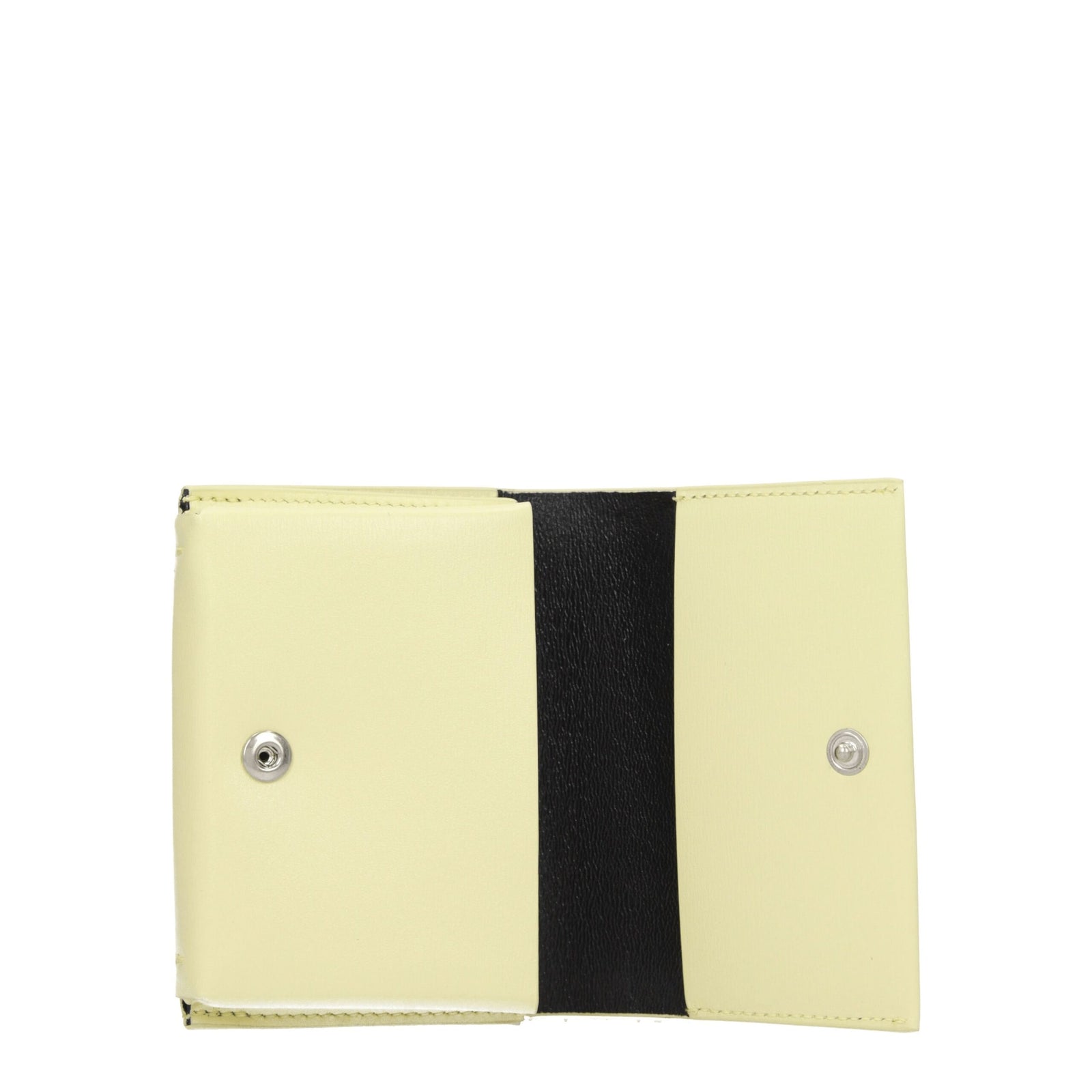 Porte-cartes en cuir jaune Jil Sander