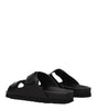Sandales chaussons en cuir noir Palm Angels