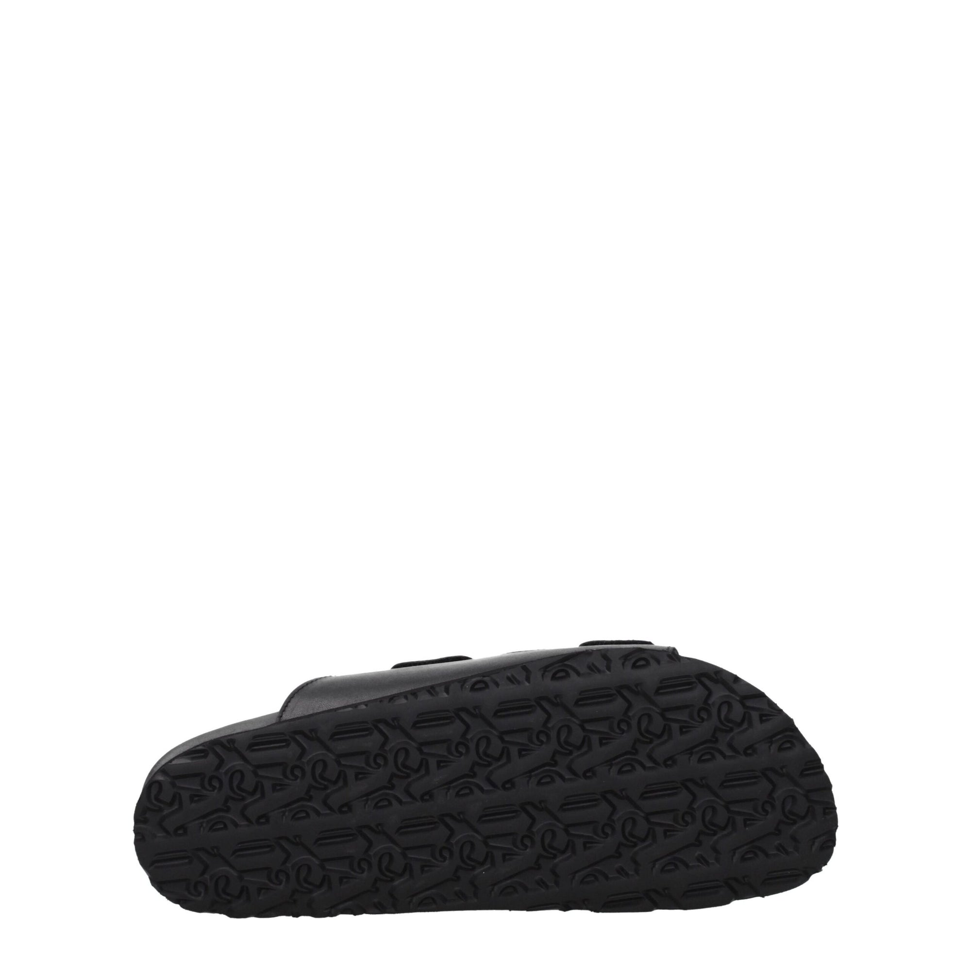 Sandales chaussons en cuir noir Palm Angels