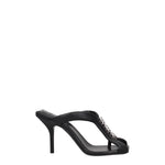 Sandales à talons aiguilles en cuir noir Givenchy