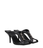 Sandales à talons aiguilles en cuir noir Givenchy