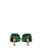 Dolce & Gabbana Green Leather Flat Sandals