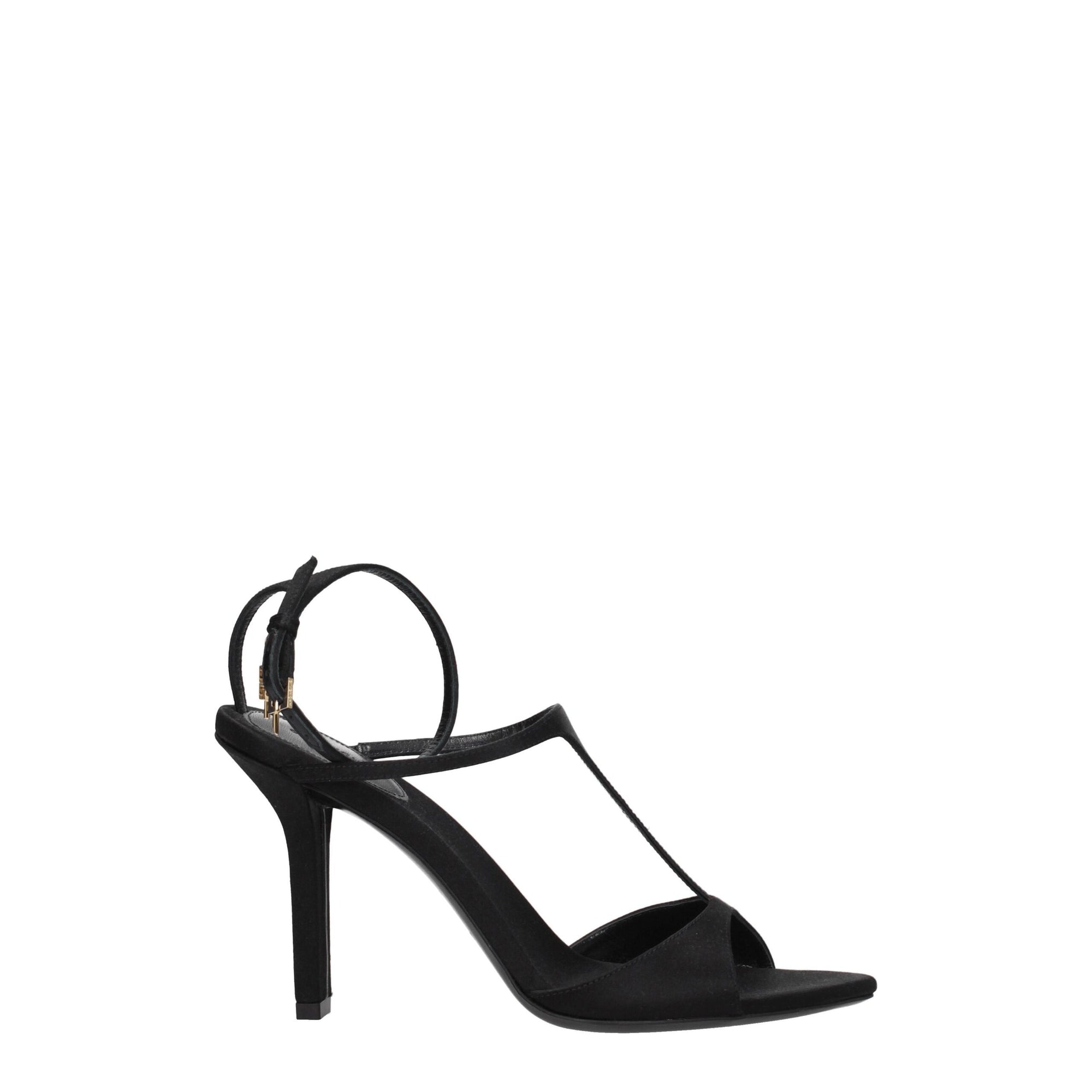 Givenchy Black Satin Stiletto Heels Sandals