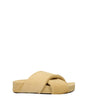 Jil Sander Beige Horsehair Slippers Sandals