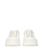 Jil Sander White Fabric Platform Sneakers