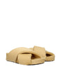 Jil Sander Beige Horsehair Slippers Sandals