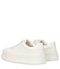Jil Sander White Fabric Platform Sneakers