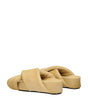 Jil Sander Beige Horsehair Slippers Sandals