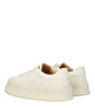 Jil Sander White Fabric Platform Sneakers