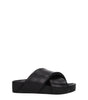 Jil Sander Black Leather Slippers Sandals